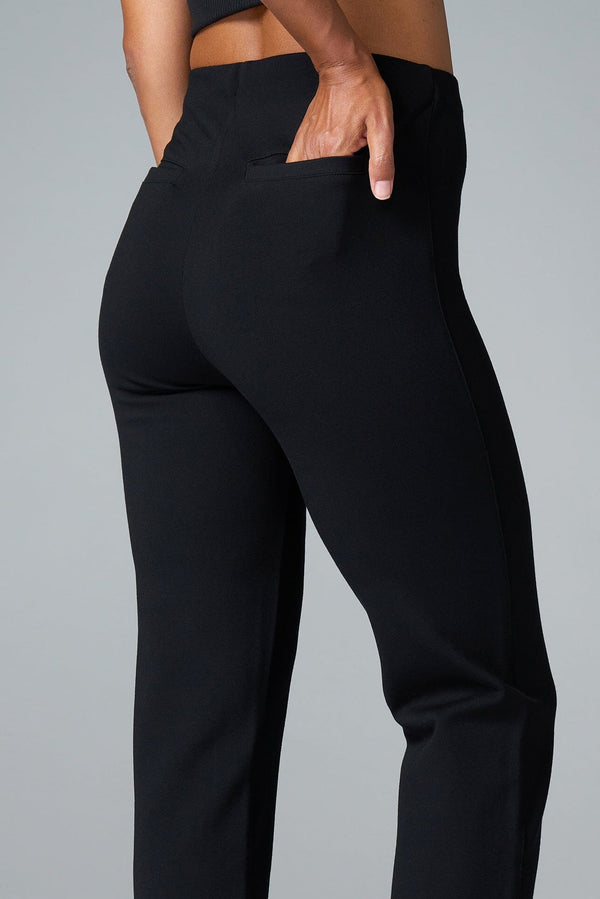 Simply Noelle black ponte straight pant textured SMall-medium