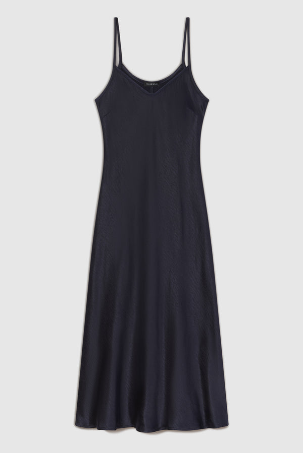 Textured Sateen Slip Dress