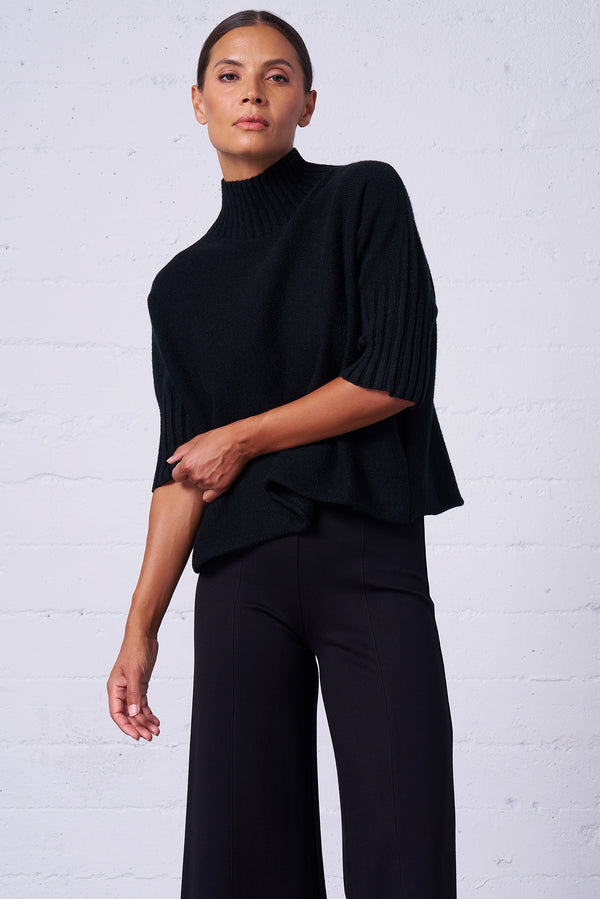 Funnel Neck Dolman Sweater