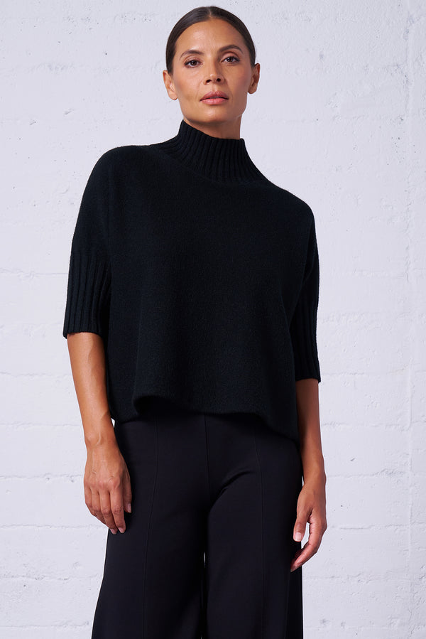 Funnel Neck Dolman Sweater