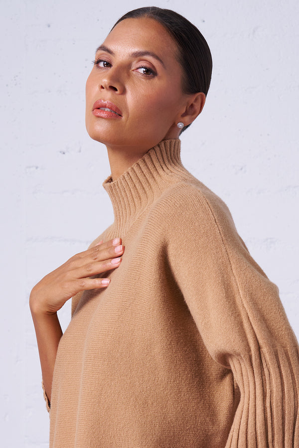 Funnel Neck Dolman Sweater