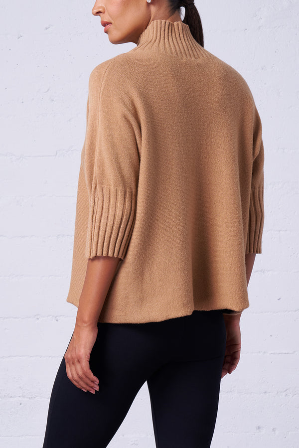 Funnel Neck Dolman Sweater