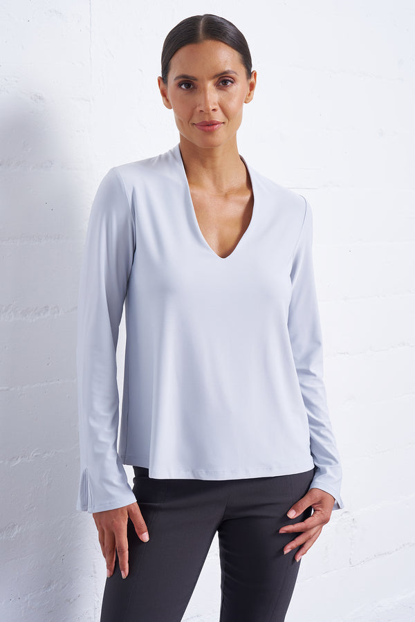 Luxe Stretch Long Sleeve V-Neck