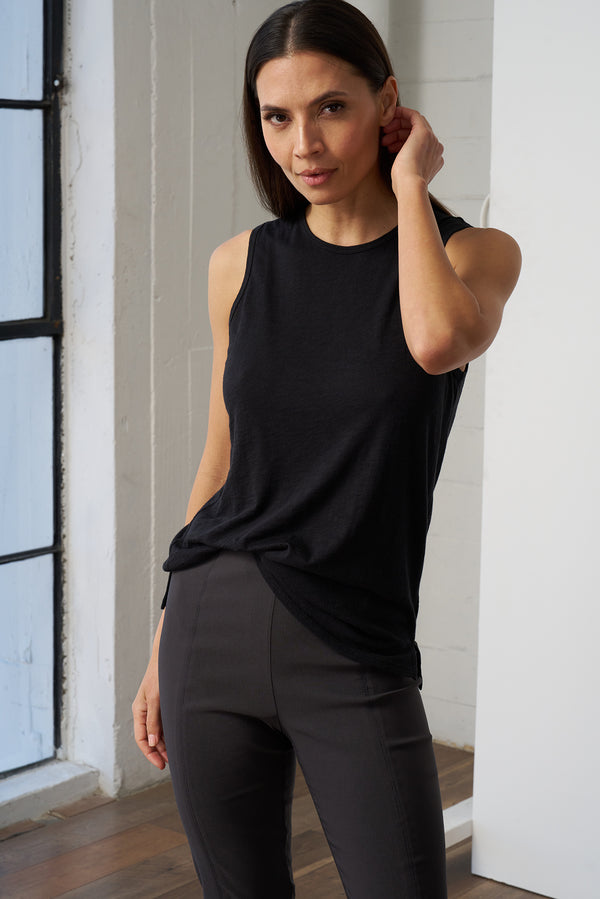 Slub Jersey Sleeveless Tee