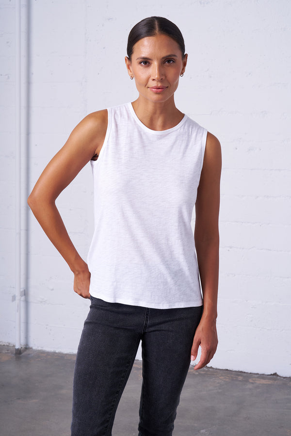 Slub Jersey Sleeveless Tee